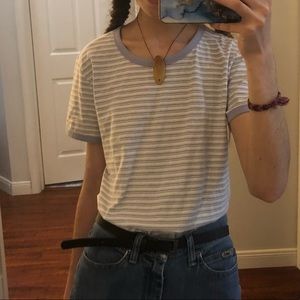 PACSUN striped cropped shirt